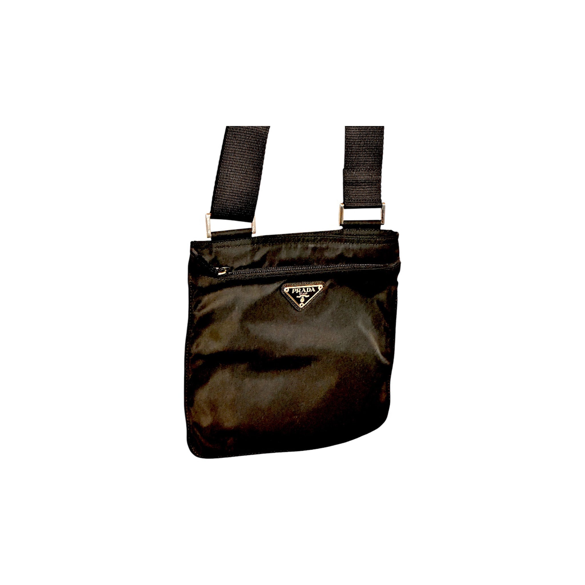 【美品激安】PRADA プラダ ショルダーバッグ ナイロン B7372 VELA Prada Nylon Vela Tracolla Messenger Bag Black B7372 - TheRelux.com