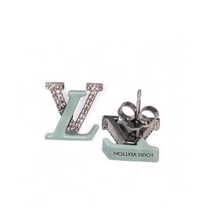 Louis Vuitton Silver Crystal LV  Earrings LV Iconic Earrings S00 - Women - Fashion Jewelry | LOUIS  main image 4