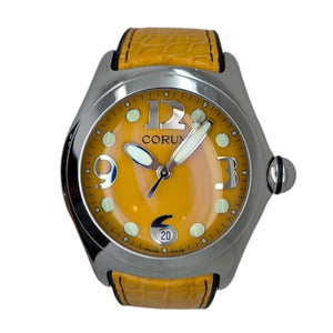 Corum Bubble 44mm Yellow Dial Swiss Quartz Watch 163.150.20