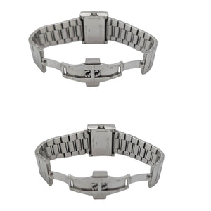 Gucci 100L Stainless Steel Quartz Womens Watch Silver G-Rectangle