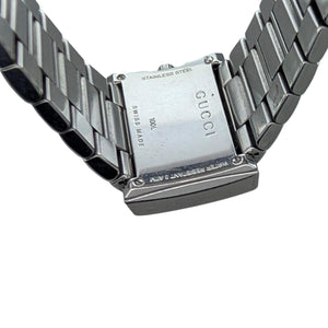 【希少】グッチ GUCCI 腕時計 100L レディース スクエア ラバー Gucci 100L Stainless Steel Quartz Womens Watch Silver G-Rectangle