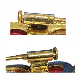 Chanel Vintage 1985 Gold-tone & Gripoix Bar Brooch - TheRelux.com