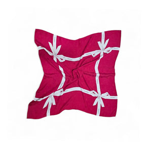 #*』様 CHANEL リボンデザイン スカーフ レッド Chanel Red & White Logo Ribbon Silk Scarf - TheRelux.com