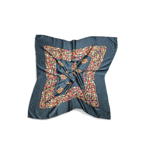 Chanel Vintage Gripoix Jewels Silk Scarf 34