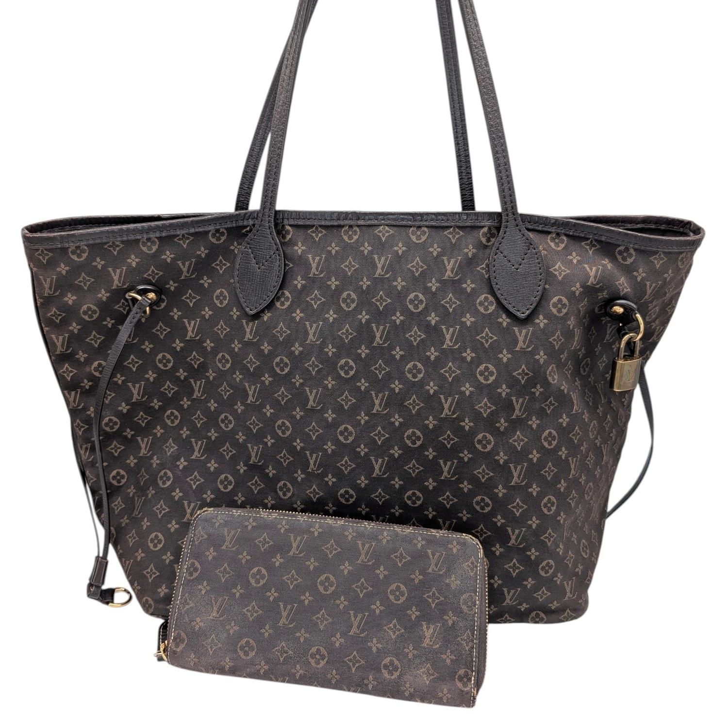 Louis Vuitton Monogram Idylle Mini Lin Neverfull MM Tote & Zippy
