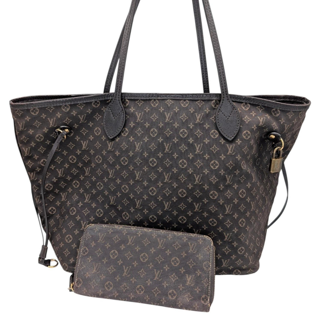 Louis Vuitton Monogram Idylle Mini Lin Neverfull MM Tote & Zippy