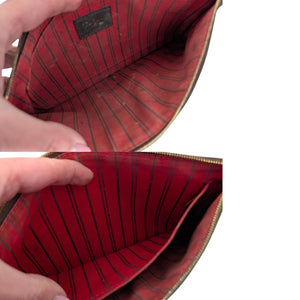 Louis Vuitton 2021 Neverfull MM Damier Ebene Tote Red Cherry