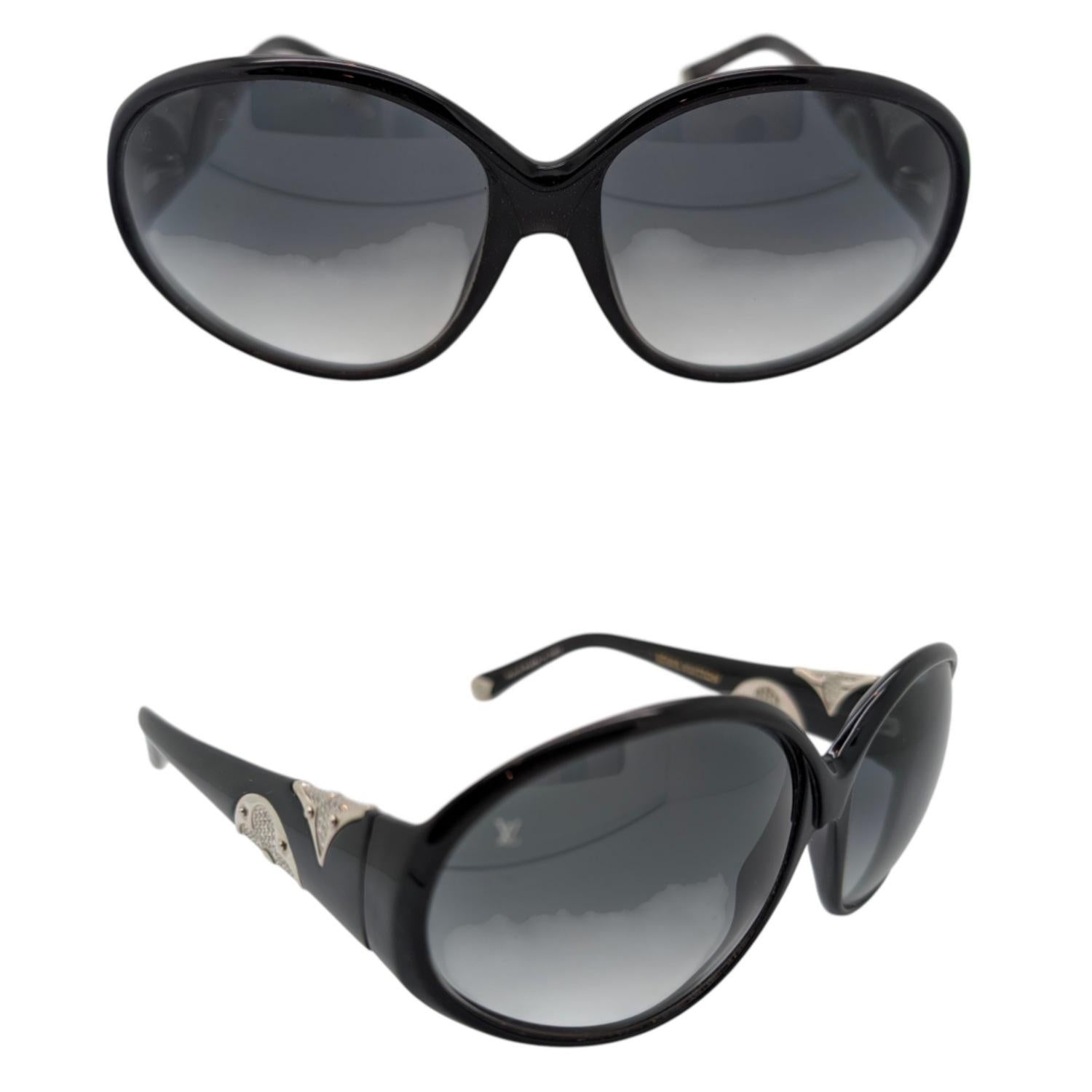 Authentic LOUIS VUITTON Black Speckling Acetate Iris PM Sunglasses Z0333W Authentic LOUIS VUITTON Black Speckling Acetate Iris PM  main image 2