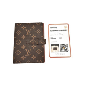 #LOUIS VUITTON エピレザー 手帳 A5サイズ Louis Vuitton Authentic 1997 Brown Taiga Leather Card Holder ID