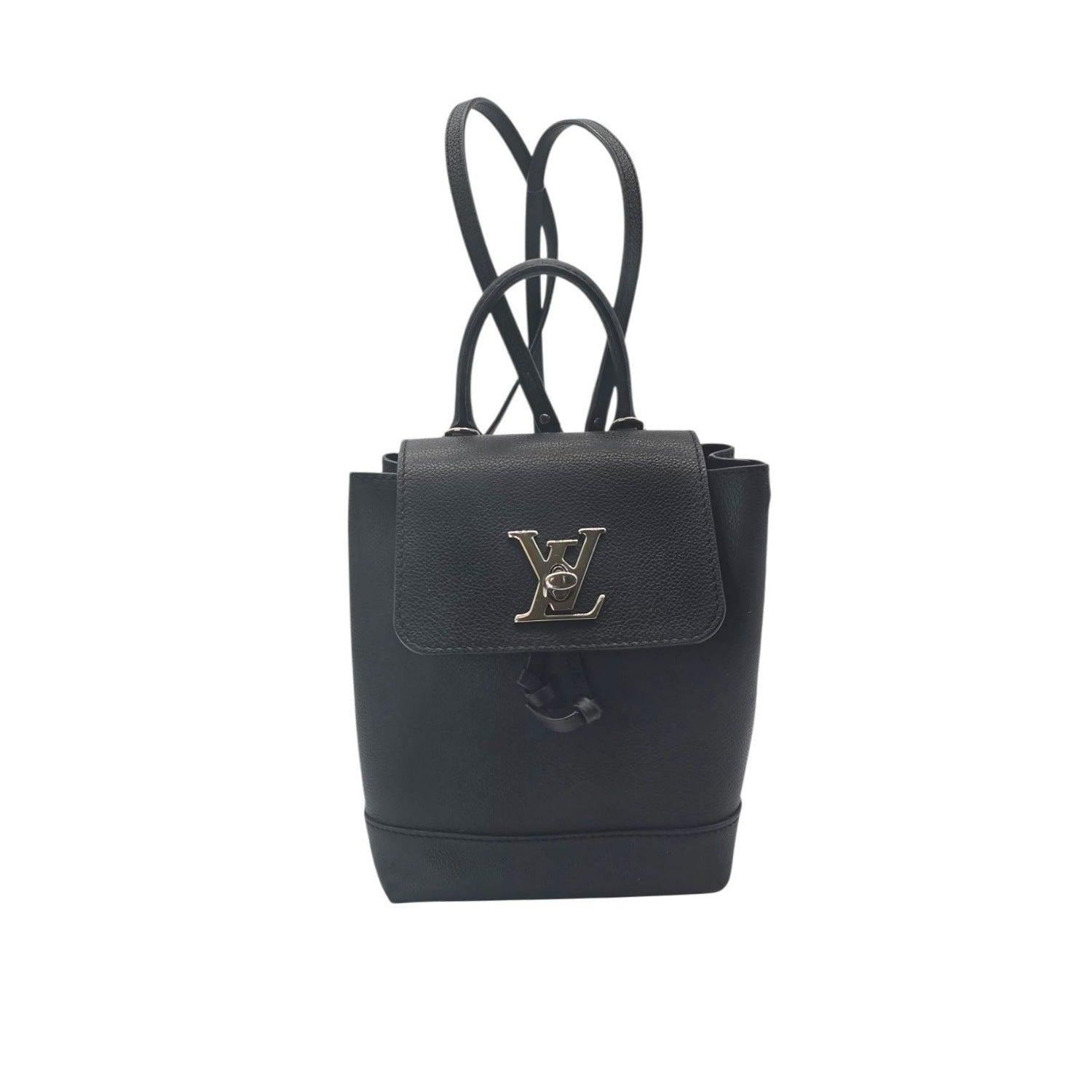 louis vuitton calfskin lockme mini backpack black Louis Vuitton Mini Lockme Backpack