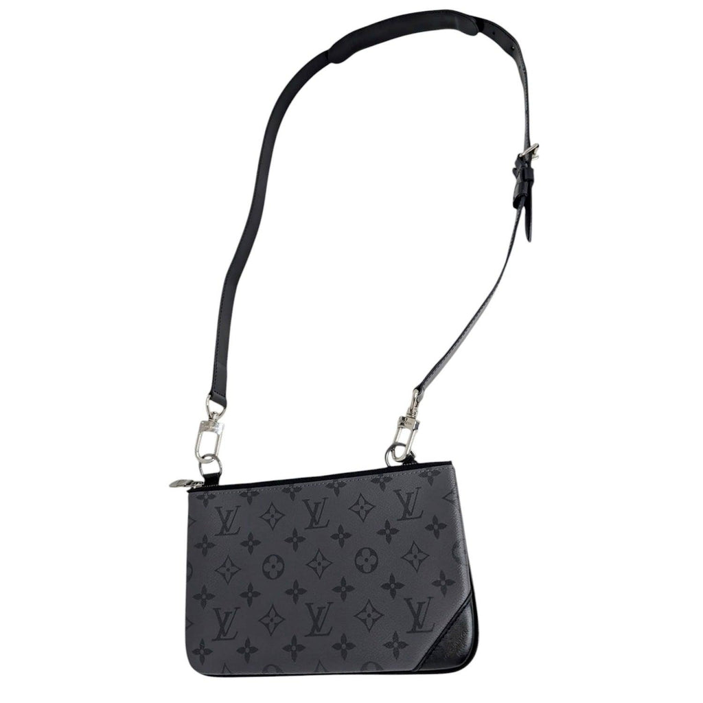 louis vuitton backpack trio eclipse monogram eclipse Louis Vuitton Monogram Eclipse Reverse Trio Zipped Pouch Crossbody