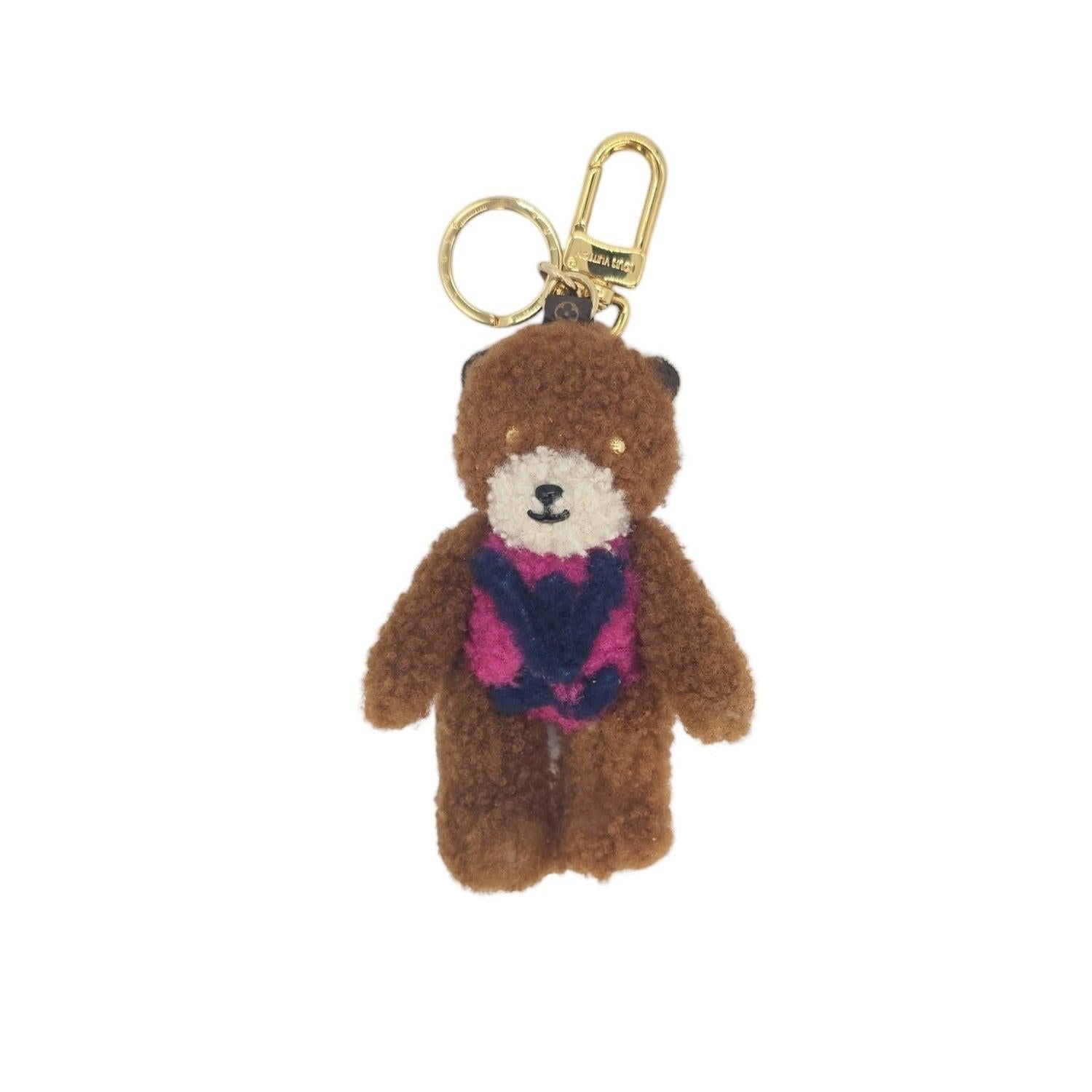 Louis Vuitton Porte Cles Shearling LV Teddy Bear Bag Charm