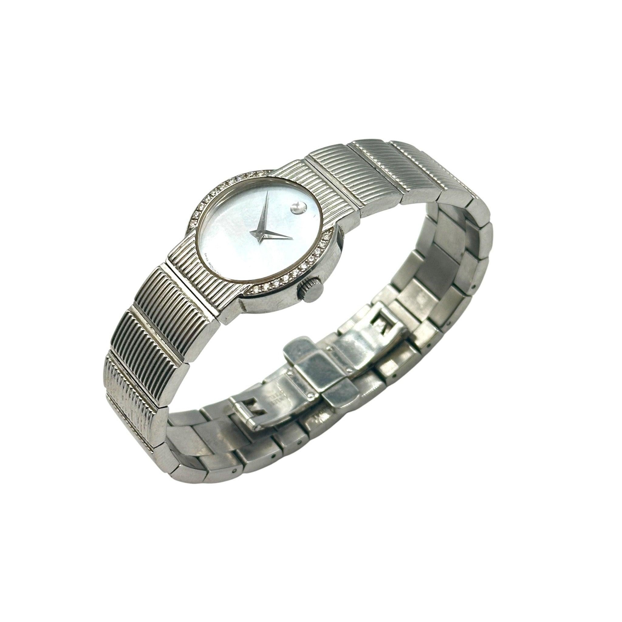 Movado Stainless Steel, MOP, & Diamond Concerto Women's Watch - 84