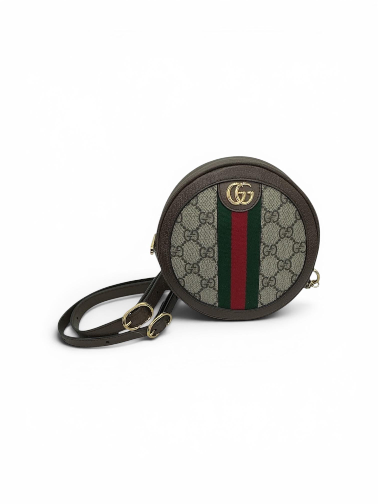 gucci ophidia backpack mini Gucci Ophidia Round Gg Coated Canvas Mini Backpack