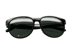 Gucci Unisex Black/Red/Green Stripe Round/Oval Sunglasses  display picture 1