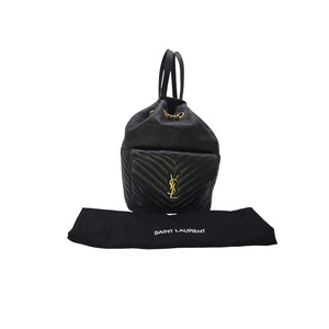 Saint Laurent Joe Backpack In Lambskin - Black