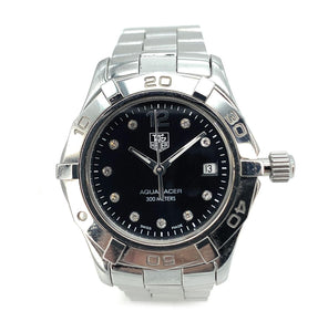 TAG HEUER Aquaracer WAF141C 10P diamond black Dial Quartz Ladies Watch_941312 TAG Heuer Aquaracer Diamond Dial Stainless Steel Women main image 2