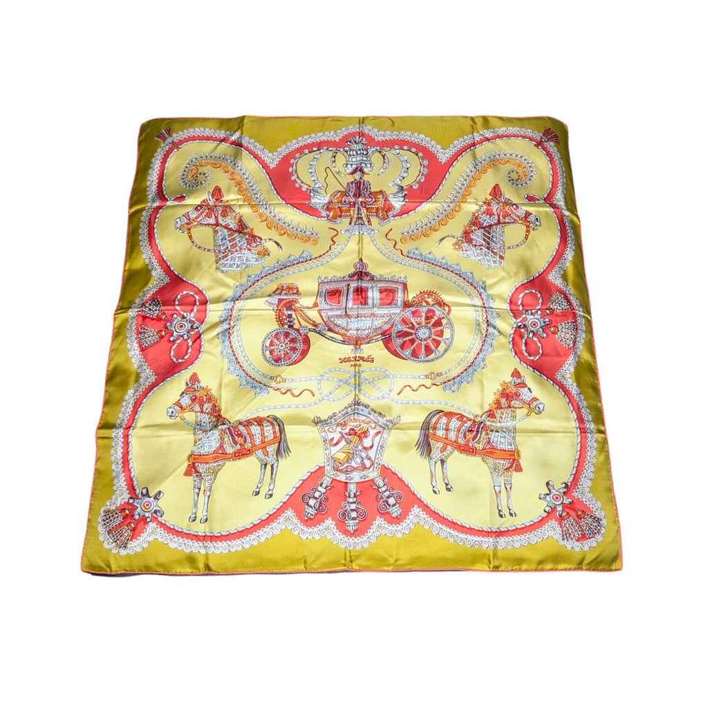 Hermès Vintage Scarf Paperoles by Claudia Stuhlhofer Mayr 90 Silk