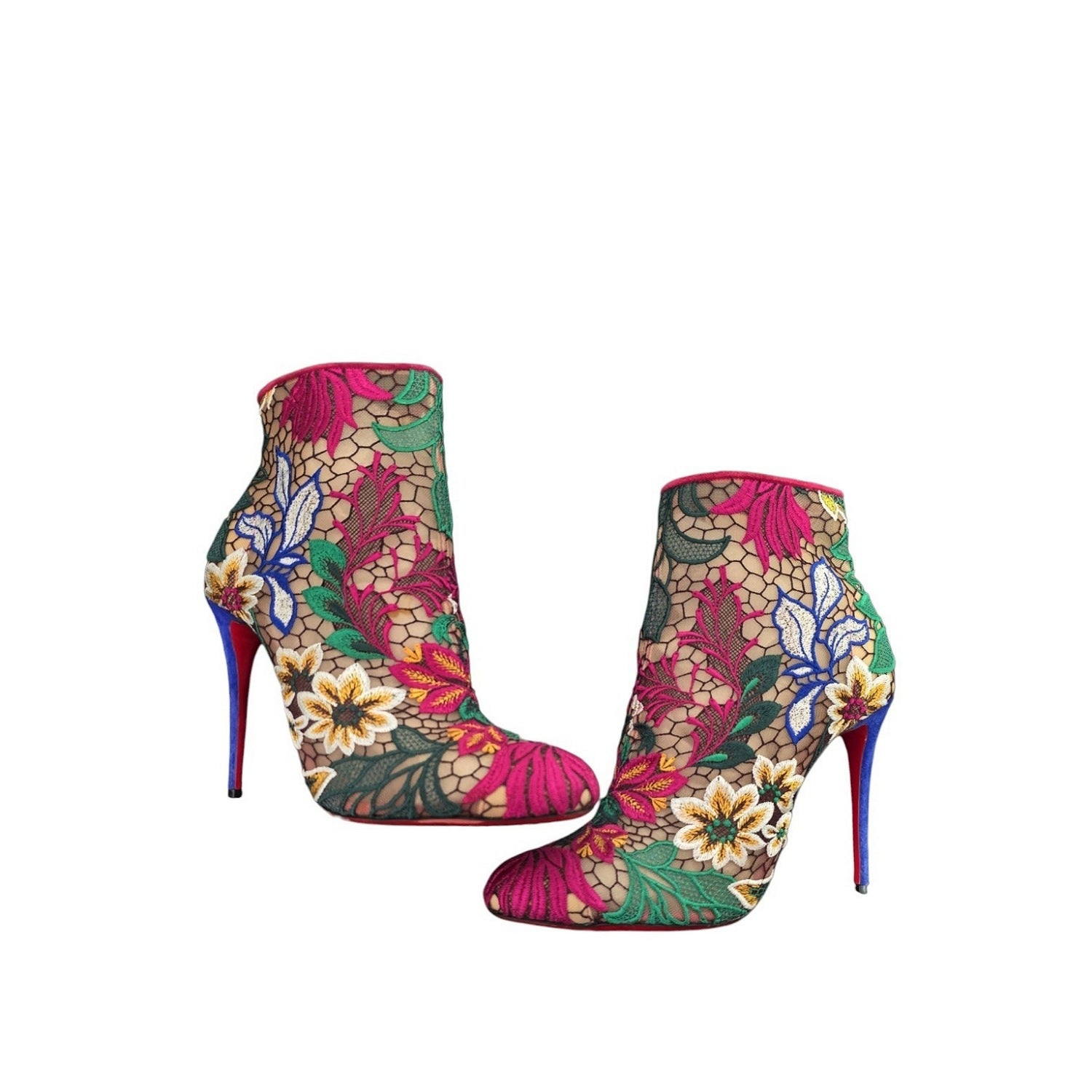 Christian Louboutin Mesh Guipure Wax Lace Miss Tennis 100 Ankle