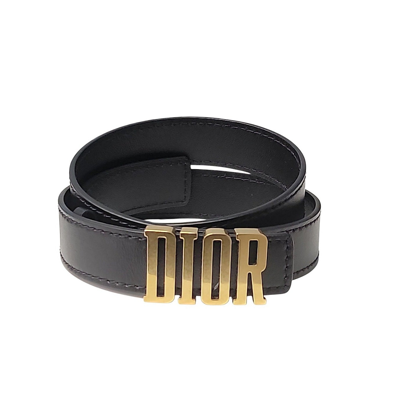 Christian Dior Calfskin D Fence Leather Belt Sz 80/30