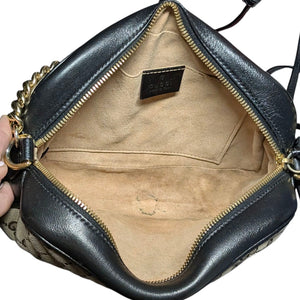 Gucci GG Diagonal Quilted Canvas Marmont Small Camera Bag