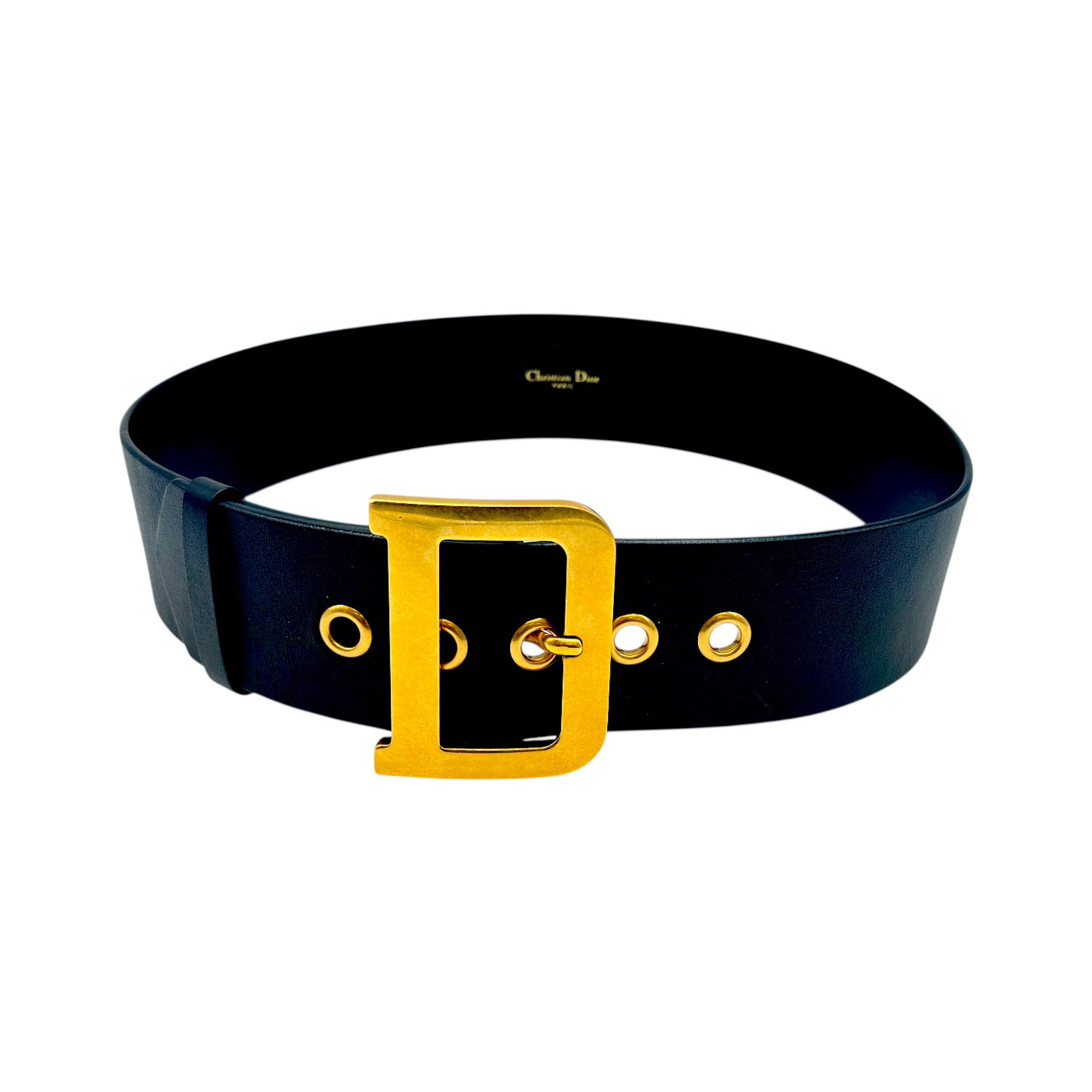 Christian Dior Calfskin Diorquake D Buckle Belt - TheRelux.com display picture 1