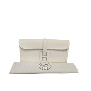 Hermès Jige Elan 29 Craie Lime Swift Verso Clutch - TheRelux.com
