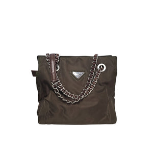 Prada Tessuto Nylon Catena Chain Shoulder Bag - TheRelux.com