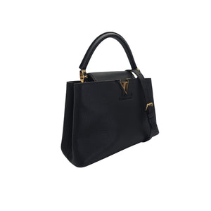Louis Vuitton Calfskin Taurillion Capucines MM Top Handle Bag