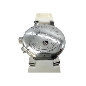 LOUIS VUITTON Stainless Steel Rubber 34mm Tambour Lovely Cup Quartz Watch  Black 1261643