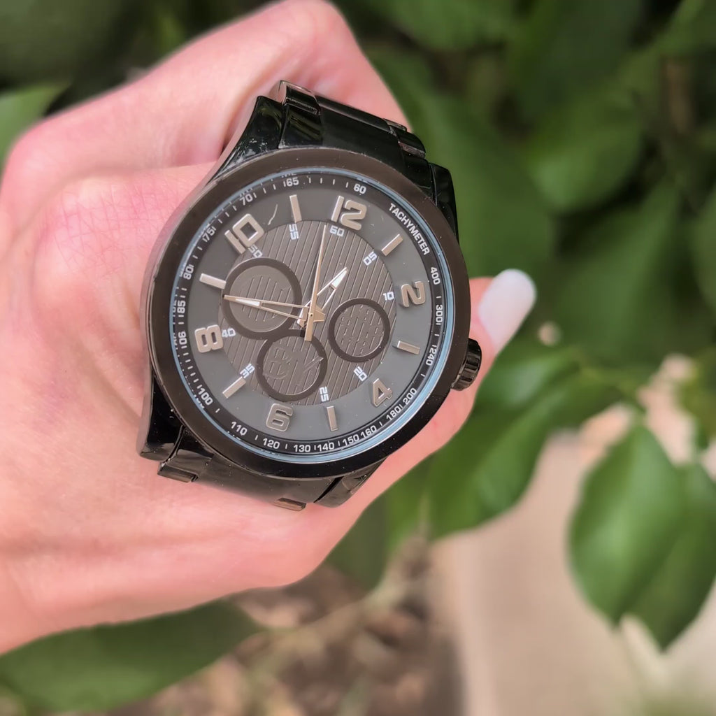 G by GUESS Blackout Tachymeter Watch G11915G1 Box Set