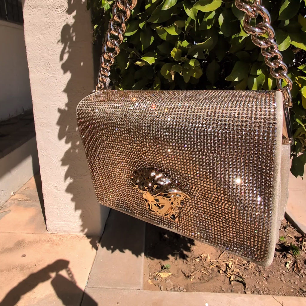 Versace Crystal Medusa Sultan Convertible Shoulder Bag & Clutch