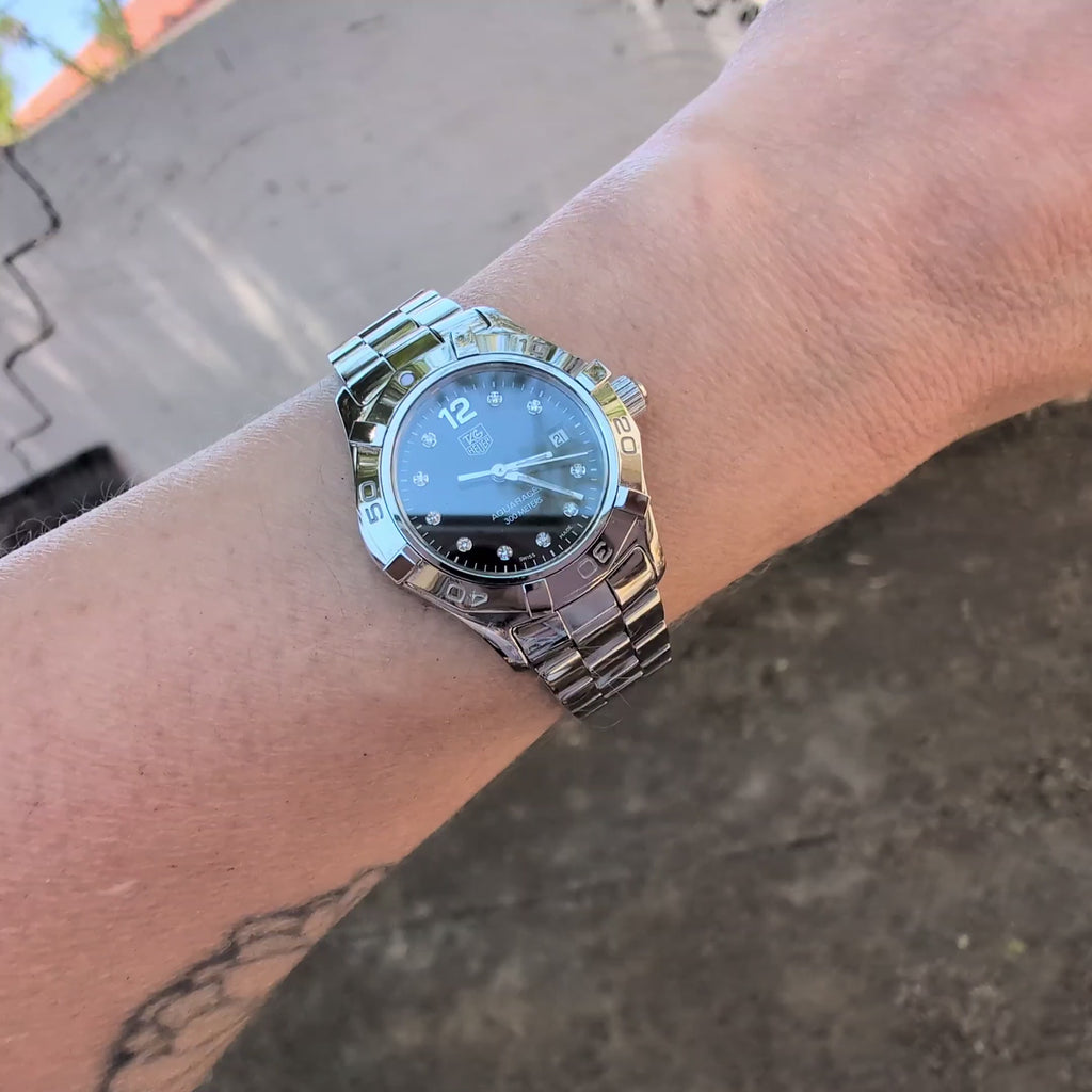 TAG Heuer Aquaracer Diamond Dial Stainless Steel Women's Watch WAF141C