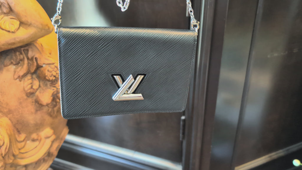 Louis Vuitton Black Epi Twist Belt Chain Wallet