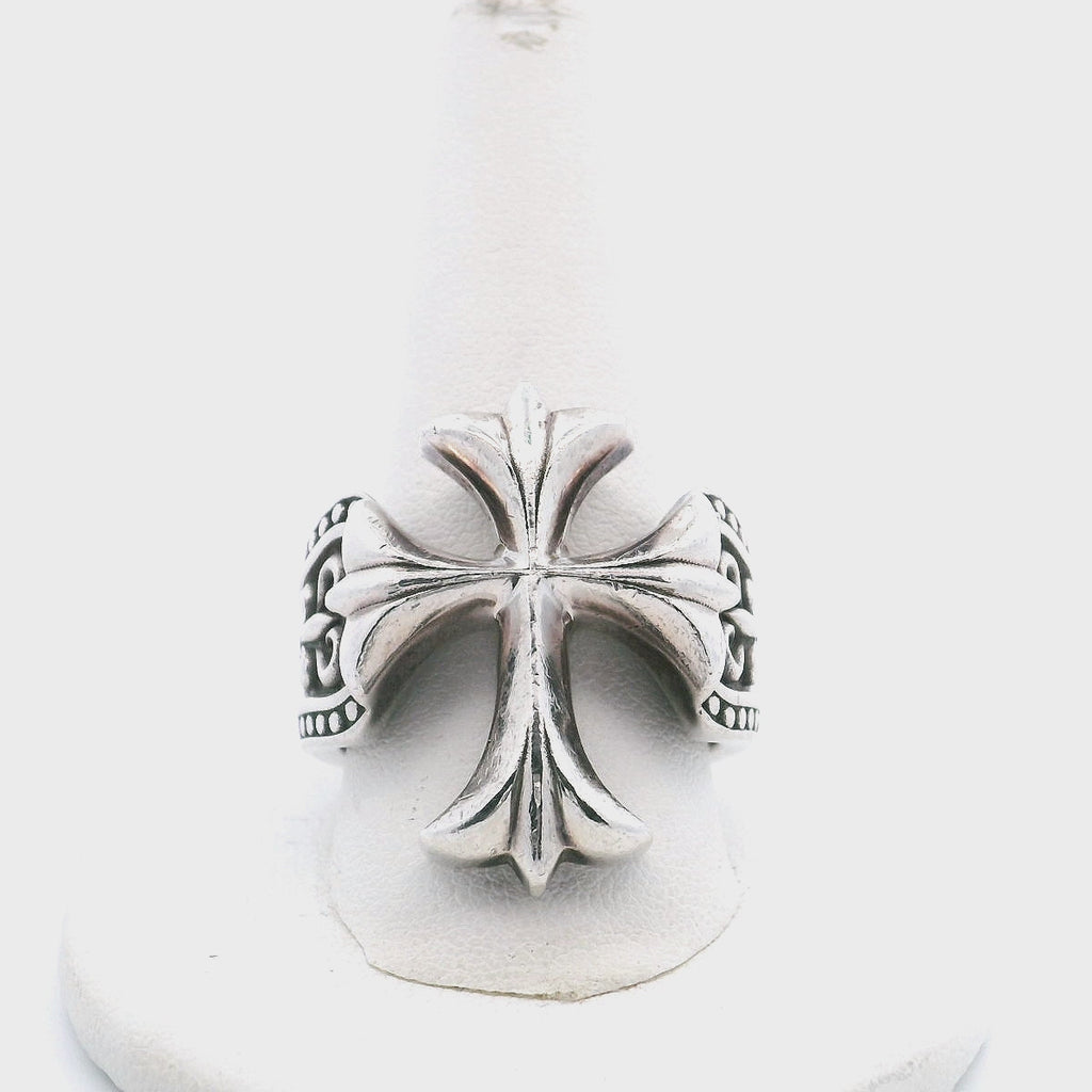 NightRider Renaissance Cross Sterling Silver Ring