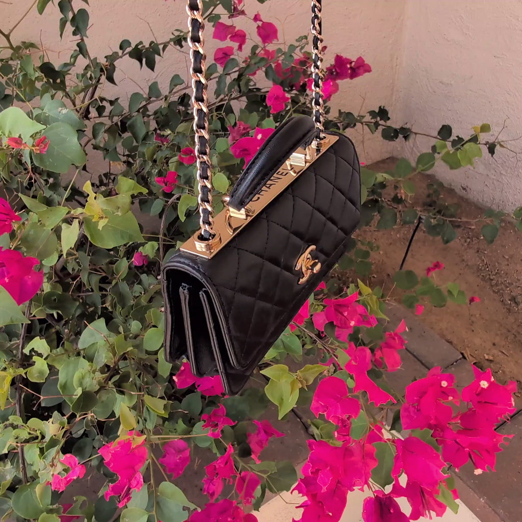 Chanel 25C Lambskin Quilted Trendy CC Handle Wallet On Chain