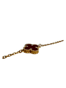 Van Cleef & Arpels Sweet Alhambra Carnelian Bracelet