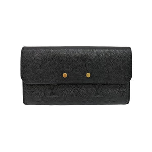 Louis Vuitton Pont Neuf Wallet Monogram Empreinte Leather Long Black