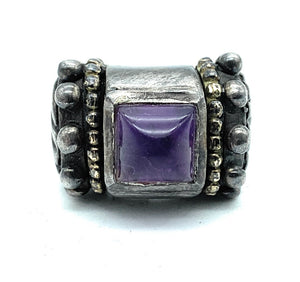 Antique Sterling Silver & Amethyst Ring - Sz. 5.5