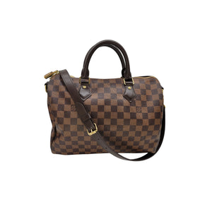Louis Vuitton Damier Ebene Speedy Bandouliere 30 Bag 