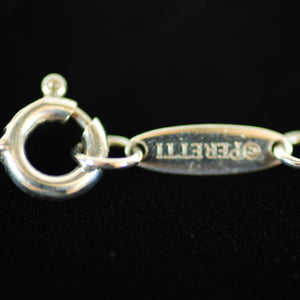 Tiffany & Co Elsa Peretti 18K Rose Gold Sterling Silver Heart Pendant Bracelet