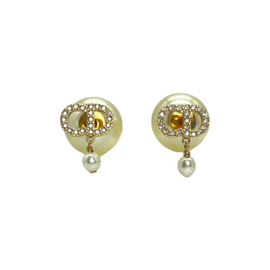 Women's Timeless Style Louis Vuitton Idylle Blossom Paved Diamonds  Interlocking LV White Gold Stud Earrings Fashion Jewellery