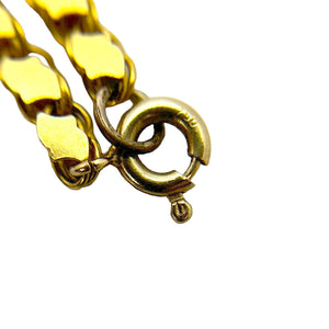 22K Yellow Gold Bismark Leaf Link Necklace - 32 in.
