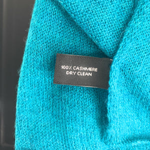 DILLARD's 100% CASHMERE Scarf/Wrap TURQUOISE - NEW in Box