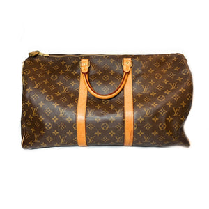 Louis Vuitton Monogram Canvas Keepall Bandouliere 50 Duffle Bag