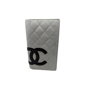 CHANEL Quilted 22S CC Blue Zip Card Case