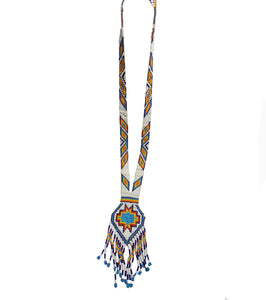 Old Pawn Navajo Double Sided Ceremonial Beaded Necklace