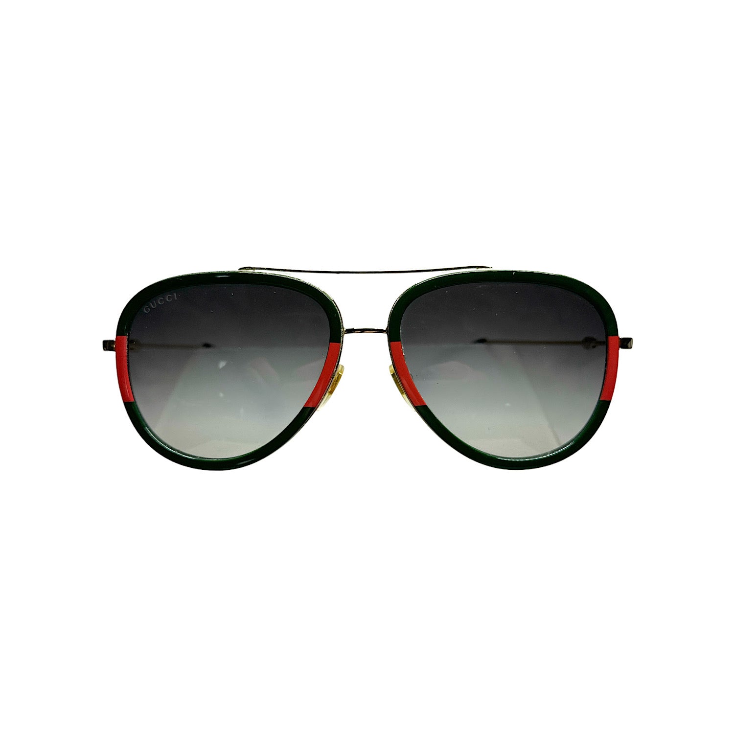 Bottega Veneta - Metal Aviator Sunglasses - Ruthenium Green