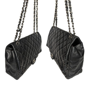 Chanel Lambskin Quilted Maxi Classic Single Flap Black