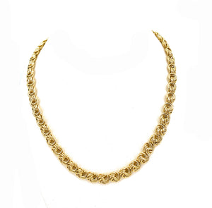 14K Yellow Gold Franco Chain Necklace - 18"